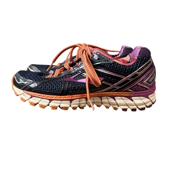 Brooks Adrenaline GTS 15 Women's Running Shoes Size 11 B Black/Purple/Orange - Picture 3 of 10